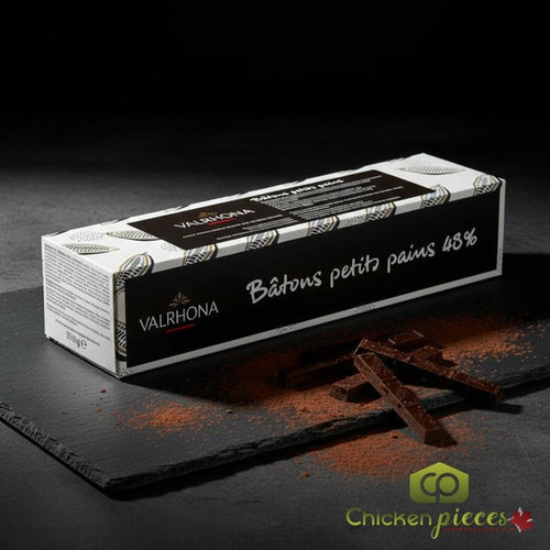 Valrhona 48 percent dark chocolate batons for croissants Professional dark chocolate bakery sticks 1.59kg box Valrhona Pain au Chocolat chocolate sticks for baking-CHICKEN PIECES