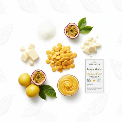 Valrhona Passion Fruit Inspiration fruit couverture 3kg bag Professional passion fruit chocolate for molding and ganache Yellow passion fruit chocolate beans for pastry and bars-CHICKEN PIECES