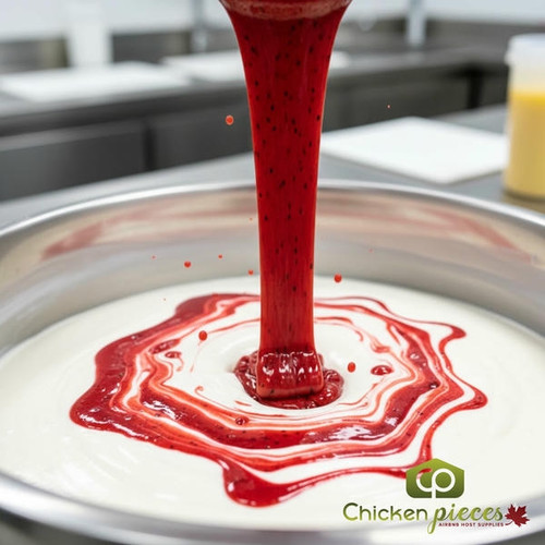 Mec3 strawberry compound 3kg pail for gelato Professional strawberry flavoring paste for baking and pastry Bulk Mec3 fruit compound for commercial dessert production-CHICKEN PIECES