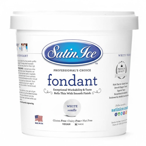 Satin Ice 10kg white fondant pail; Professional bulk white rolled fondant for wedding cakes; Satin Ice 22lb vanilla fondant bucket. -CHICKEN PIECES