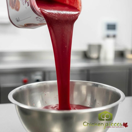 Boiron 1kg container of frozen blood orange fruit puree; Professional blood orange puree for pastry and cocktails; 100% pure blood orange juice base-CHICKEN PIECES