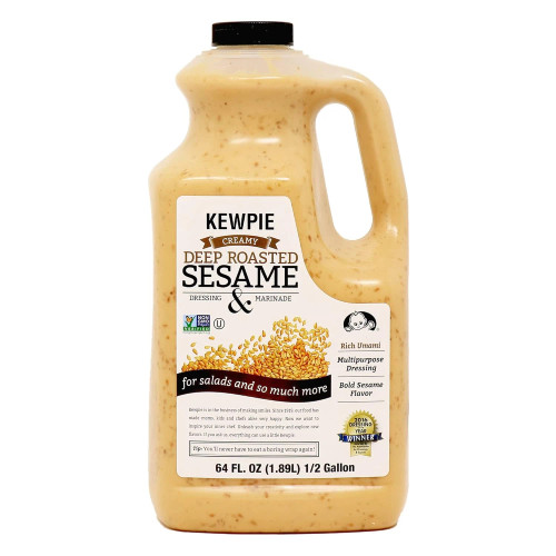 Kewpie 1.89L bulk jug of deep roasted sesame dressing; Professional sesame marinade for restaurants; Large Kewpie sesame sauce- CHICKEN PIECES