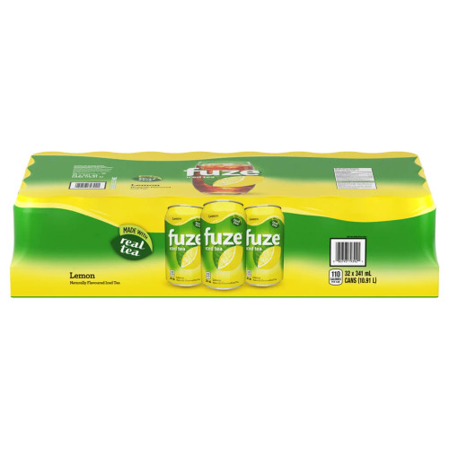 Fuze Lemon Iced Tea 341mL Cans - Pallet (80 Cases x 32 Packs) | Bulk Beverage Canada