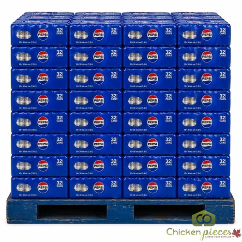 Pepsi 355mL Cans - Pallet (80 Cases x 32 Packs) | Bulk Soda Canada
