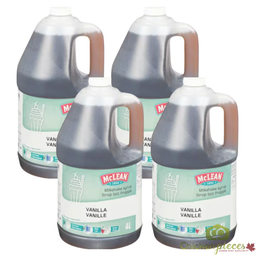 MCLEAN MILKSHAKE VANILLA SLUSH SYRUP BULK 5:1 CONCENTRATE -4 LITRE (4/CASE)