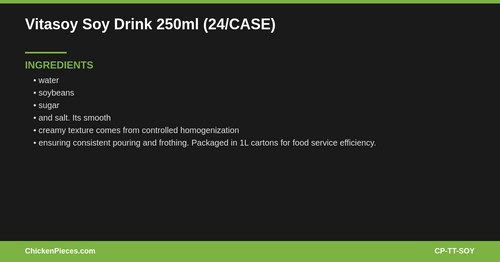 Vitasoy Soy Drink 250ml (24/CASE)