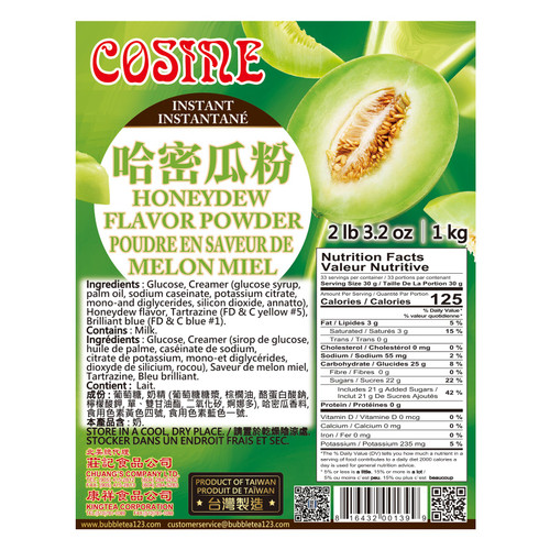 Cosine Bubble Tea Honeydew Powder 1kg