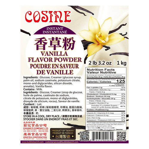 Cosine Bubble Tea Vanilla Powder 1kg