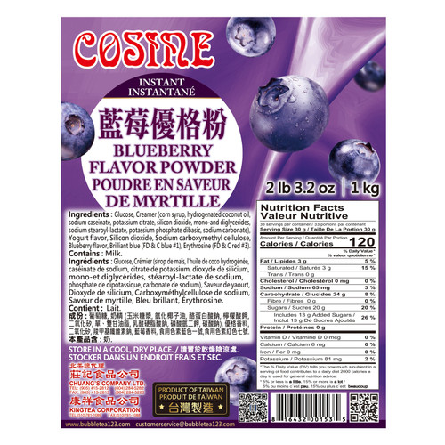 Cosine Bubble Tea Blueberry Powder 1kg