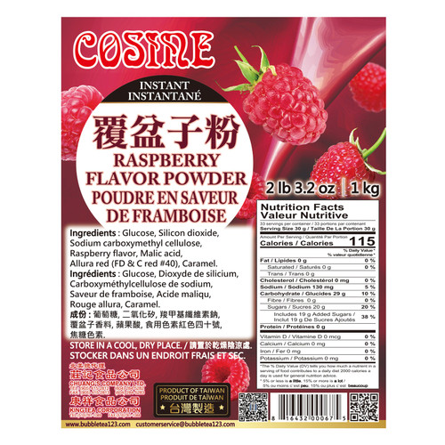 Cosine Bubble Tea Raseberry Powder 1kg