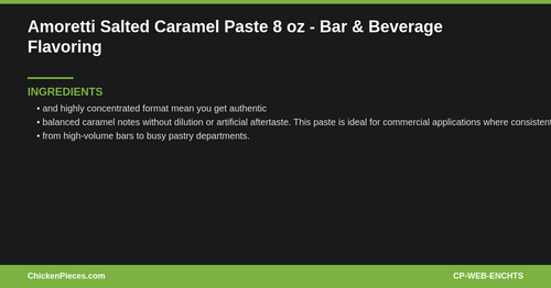 Amoretti Salted Caramel Paste 8 oz - Bar & Beverage Flavoring