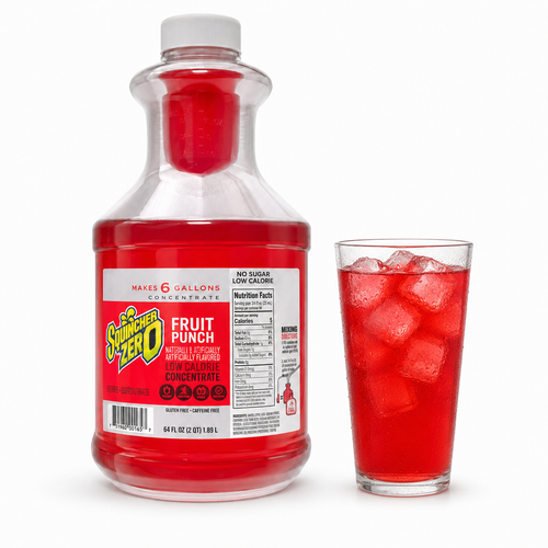 Sqwincher Zero Fruit Punch 64 oz Liquid Concentrate - Sugar Free - Sqwincher | ChickenPieces.com