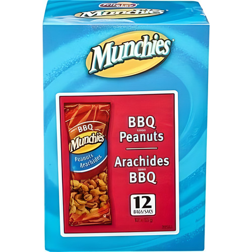 MUNCHIES BBQ Peanuts 55g Portions - Case of 12 | Wholesale Food Service