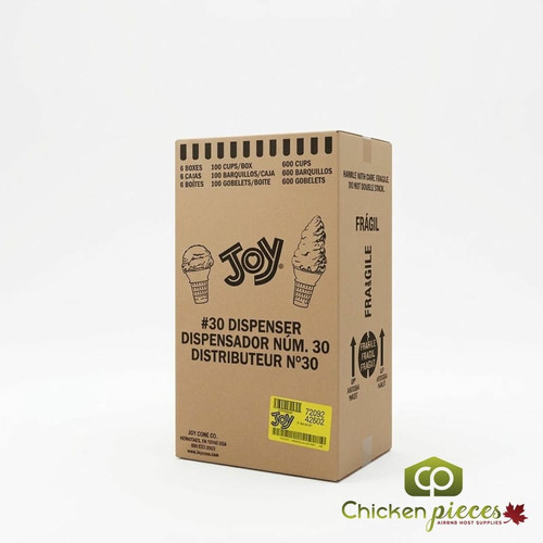 JOY #30 Flat Bottom Cake Cone Dispenser Pack (100 pack)