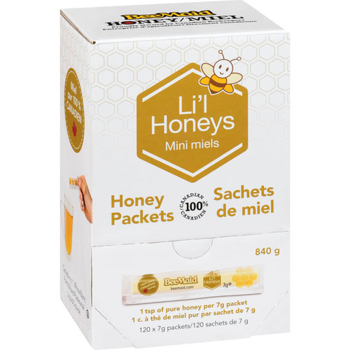 BEEMAID BeeMaid Li'l Honeys Honey 100% Pure Canadian 120 x 7 g (840 g) 840 g BEEMAID Chicken Pieces
