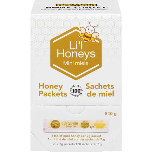 BEEMAID BeeMaid Li'l Honeys Honey 100% Pure Canadian 120 x 7 g (840 g) 840 g BEEMAID Chicken Pieces BEEMAID BeeMaid Li'l Honeys Honey 100% Pure Canadian 120 x 7 g (840 g) 840 g BEEMAID Chicken Pieces