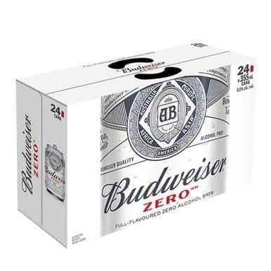 Budweiser Zero Non-alcoholic Beer 24 Ã— 355 mL