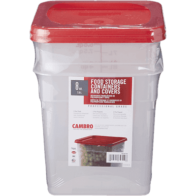 8QT Square Tran-Trans with Lid 2x1.0 ea