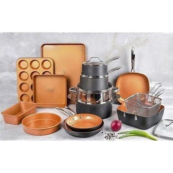 Gotham Steel Pro Kitchen Box Metal utensil Set, 20-piece