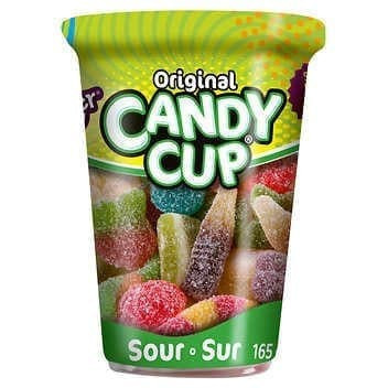 Huer Sour Candy Cups 6 Ã— 165 g - Assorted Sour Candy Delights in Convenient Cups