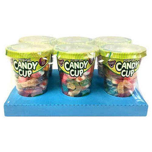 Huer Sour Candy Cups 6 × 165 g - Assorted Sour Candy Delights in Convenient Cups- Chicken Pieces