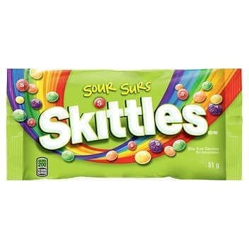 Skittles Sour Candy 24-Count - Tangy and Colorful Fruit-flavored Candies