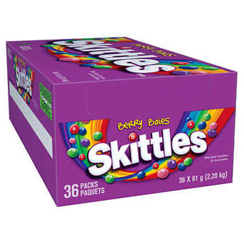 Skittles Berry Explosion Candy 36 x 61 g - Burst of Berry Flavors in Every Bite- Chicken Pieces