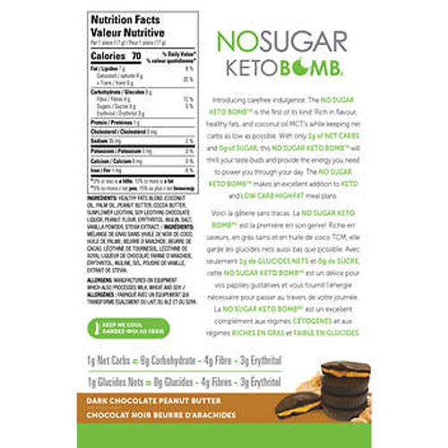 No Sugar Keto Bomb Dark Chocolate Peanut Butter Brownie 2-Pack - Decadent Keto Indulgence- Chicken Pieces