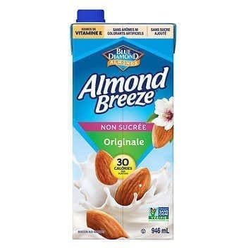 Almond Breeze Unsweetened Original Almond Milk - 6-Pack, 946 mL Each - Nutrient-Rich Dairy Alternative