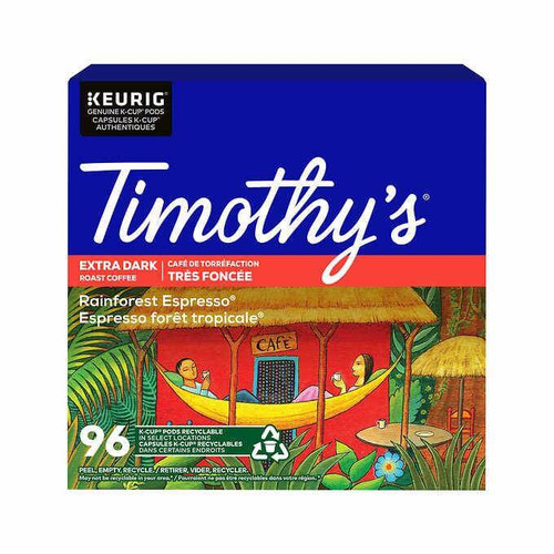Timothyâ€™s World Coffee Rainforest Espresso K-Cup Pods - 96 Pods (4x24 Pack) - Bold and Exquisite Espresso Experience- Chicken Pieces