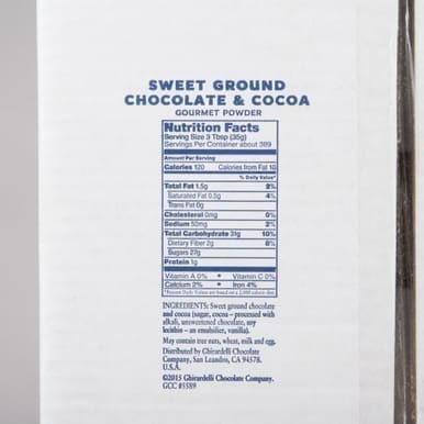 Ghirardelli 30 lb. Sweet Ground Chocolate & Cocoa Powder