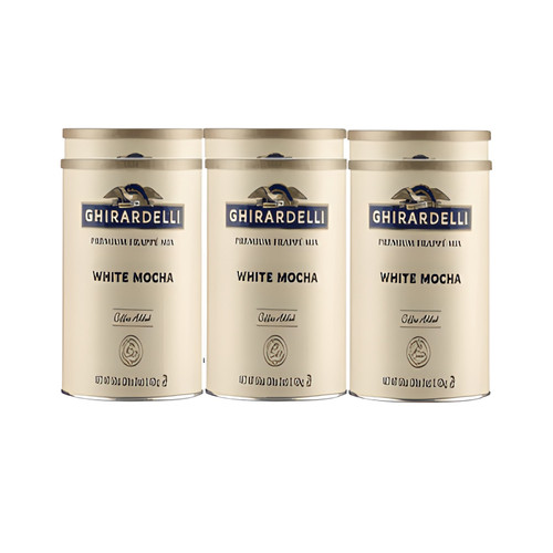 Ghirardelli 3.12 lb. White Mocha Frappe Mix 6 Packs