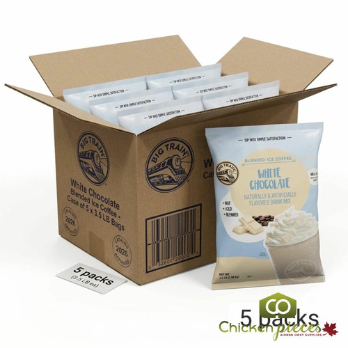 Big Train 3.5 lb. White Chocolate Blended Ice Coffee Mix 5 Packs