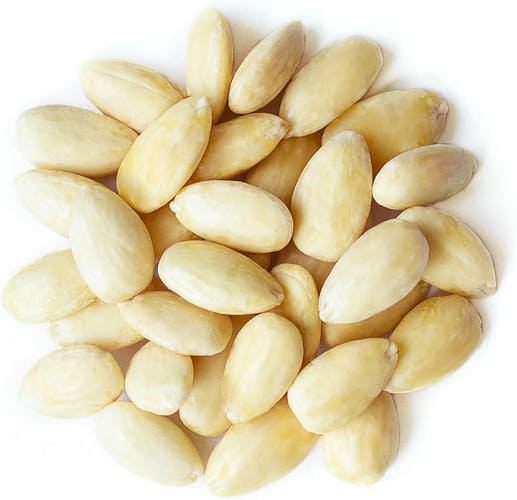 Whole Blanched Almonds Bulk Size 25 lbs/11.33 kgs