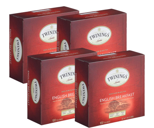 Twinings English Breakfast Tea Bags Premium & Full-Bodied- 100-Count(4/CASE)-Chicken Pieces