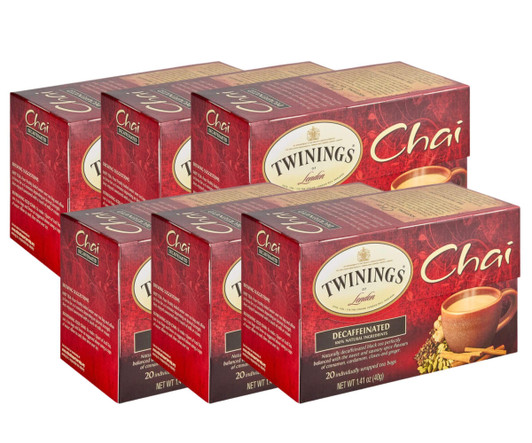 Twinings Chai Decaffeinated Delight Tea Bags - 20/Box (6/CASE)-Chicken Pieces