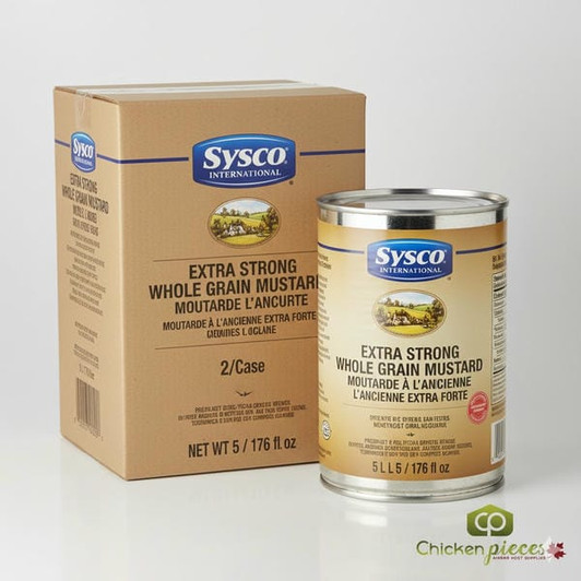 Sysco Imperial Mustard Dijon Whole Grain 5L (2/Case) - 169.07 fl oz (10.56 lbs)