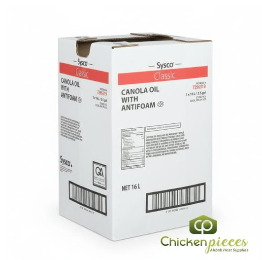 Sysco Classic Oil Canola With Antifoam Jib 16L/33.81Lbs -Canadian Made