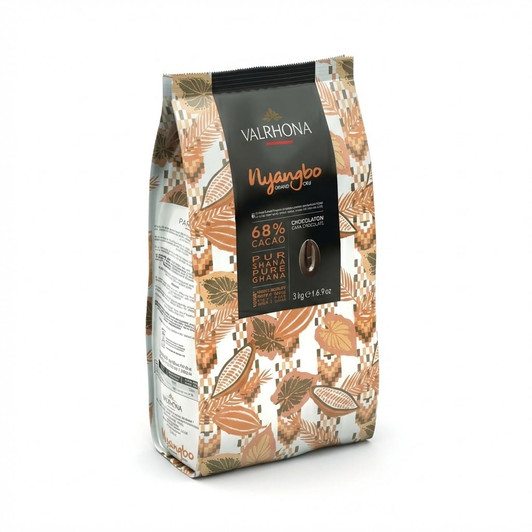 Valrhona Nyangbo 68 Percent Dark Chocolate 3 Kg Bag; Ghana Single Origin Chocolate Feves; Bulk Valrhona 68 Percent Bittersweet Chocolate.-CHICKEN PIECES