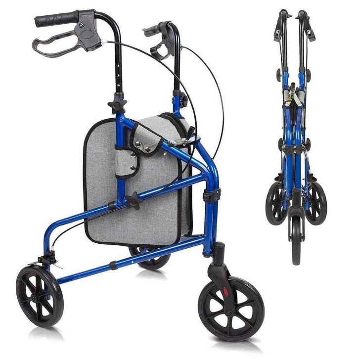 Vive 3 Wheel Rollator: Compact and Lightweight Mobility Support-Chicken Pieces