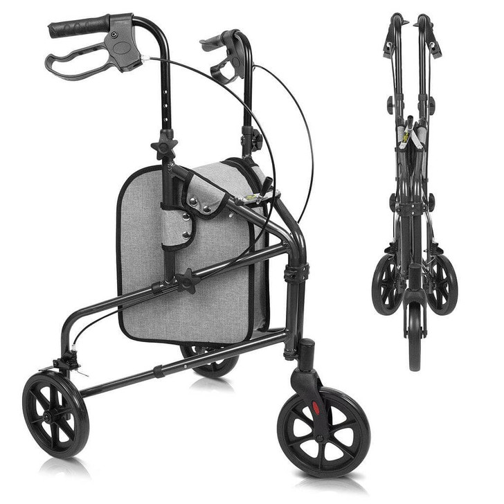 Vive 3 Wheel Rollator: Compact and Lightweight Mobility Support-Chicken Pieces
