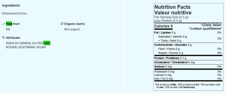 McCormick Imperial Spice Granulated Onion Powder 2.7 KG (5.95 lbs)