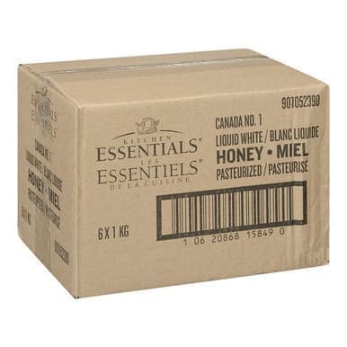 Kitchen Essentials White Liquid Honey, Squeeze Bottle | 1KG/Unit, 6 Units/Case