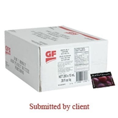 Gordon Choice GFS Grape Jelly, Portion | 10ML/Unit, 200 Units/Case