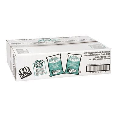Miss Vickies Sea Salt & Malt Vinegar Potato Chips | 40G/Unit, 40 Units/Case