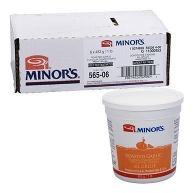 Minor's Roasted Garlic Flavoured Paste, Concentrate, No Msg | 1LB/Unit, 6 Units/Case