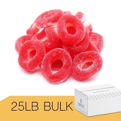 Gummy Cherry Rings - 25 lb. Case