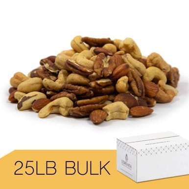 Deluxe Raw Mixed Nuts - 25 lb. Case