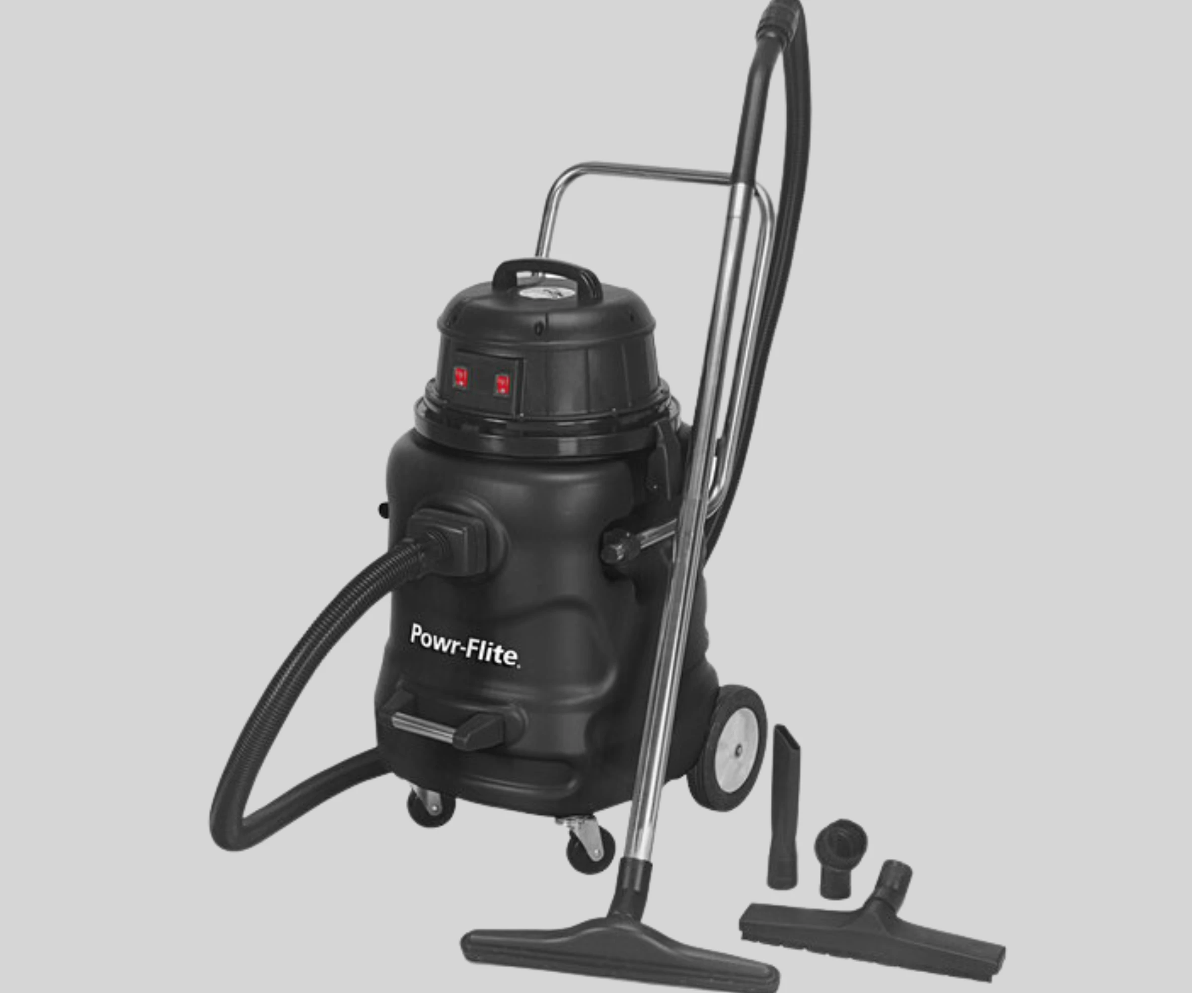 Powr-Flite 20 Gallon Polyethylene Dual Motor Wet/Dry Vacuum with Toolkit - Maximum Cleaning Power and Versatility