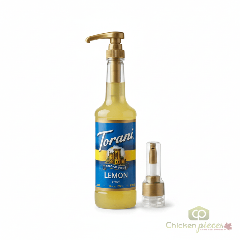 Torani Sugar-Free Lemon Flavoring Syrup Plastic 750 mL Bonus Squeeze Pump